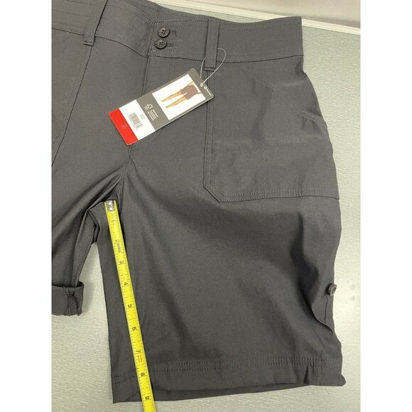 Eddie Bauer Ladies' Cargo Shorts Black Size 8 Pocket With Zipper Lightweight - Picture 9 of 14